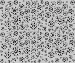 Elegant gentle trendy pattern in small-scale flower. Millefleurs. Liberty style. Floral seamless on blue background for textile, mens wear, cotton fabric,