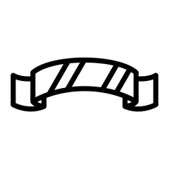 Red Ribbon Vector Design Icon Style