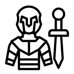 Warrior Vector Design Icon Style