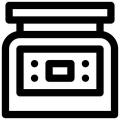 Electronic balance. Editable stroke vector icon.