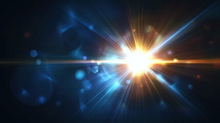 Bright and vibrant abstract lens flare with glowing light effects, creating dynamic and energetic atmosphere. This captures essence of light and movement beautifully