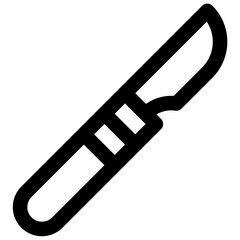 Scalpel. Editable stroke vector icon.