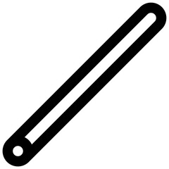 Stirring rod. Editable stroke vector icon.