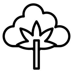 Cannabis Cloud Vector Design Icon Style