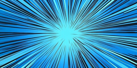 Obraz premium blue speed comic style sunburst background background wallpaper desktop wallpaper