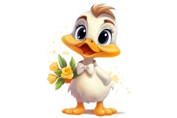 Cartoon animal nature duck.