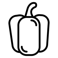 Bell Pepper Vector Design Icon Style