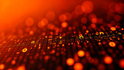 Fototapeta premium Technology. Data. Digital wallpaper. Cyber ​​environment.