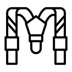 Suspenders Badge Vector Design Icon Style