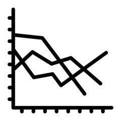 Line Chart Vector Design Icon Style