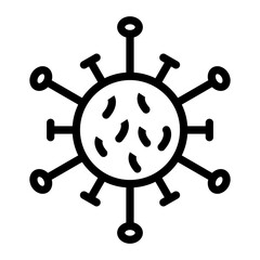 Obraz premium Virus Particle Vector Design Icon Style