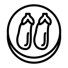 Eggplant Parmesan Vector Design Icon Style