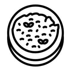 Risotto alla Milanese Vector Design Icon Style