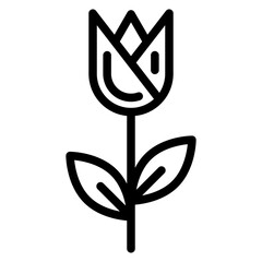 Tulip Vector Design Icon Style