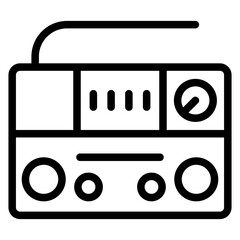 Vintage Radio Vector Design Icon Style