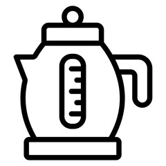 Retro Kettle Vector Design Icon Style