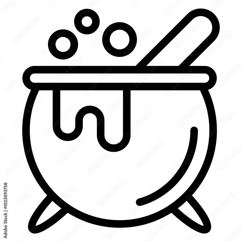 Poster Spellbound Cauldron Vector Design Icon Style