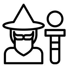 Wizard's Apprentice Vector Design Icon Style
