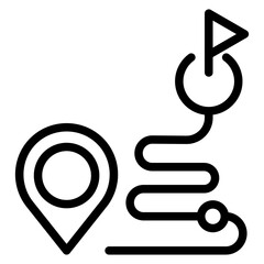 Route Planner Vector Design Icon Style