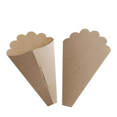Rigid Kraft ,Paper Crepe Holder on white background