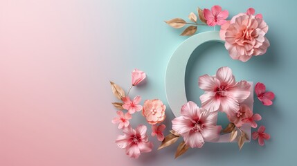 Fototapeta premium Artistic Representation of the Letter G in a Creative Design with Bold Colors and Shapes for Modern Typography and Graphic Elements