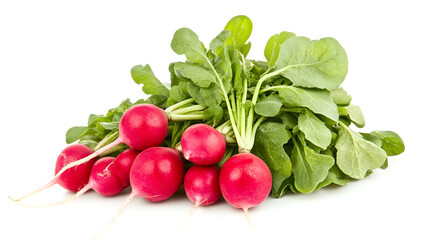 a bunch of radishes with leaves

