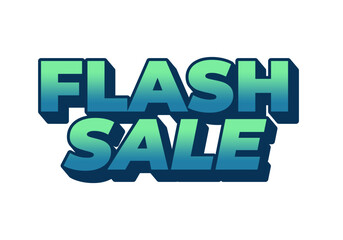 Flash sale. Text effect in 3D style with calm colors