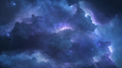 Obraz premium sky with clouds and stars