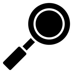 Magnifier icon, Black And White Glyph Icon Symbol