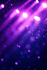 Mystical purple light beams shining through a dreamy haze.