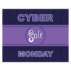 Black friday cyber monday sale. Flat vector modern illustration