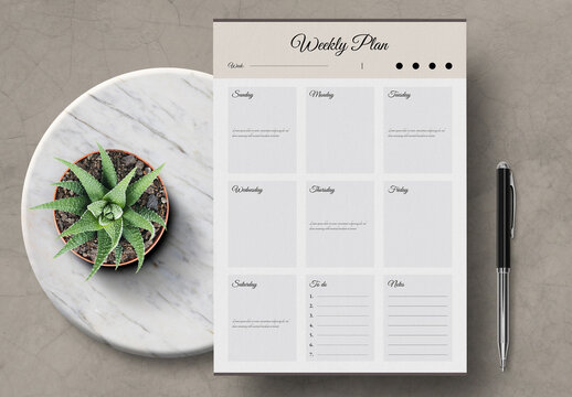 Weekly Plan Layout