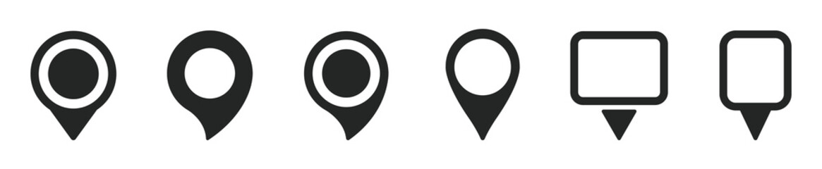 Location pin icons set. Map pin flat vector icons. Location pin icon