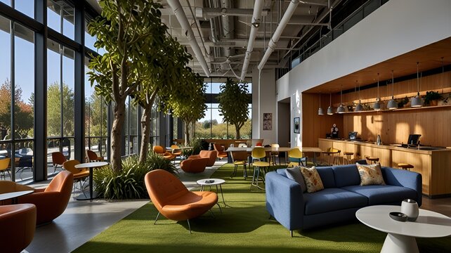 Google Office - San Francisco, USA The Google office in Mountain View is an example of innovation. The interior spaces feature modern, open designs that include relaxation areas, games, and gardens. I