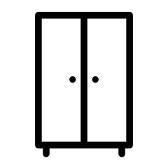 
Illustration showing a black closet icon on a white background