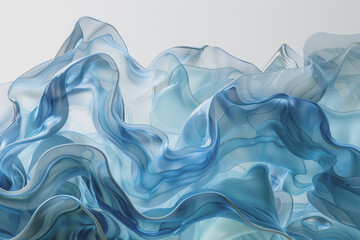 Obraz premium Artistic ing of translucent liquid flowing and morphing into dynamic shapes.