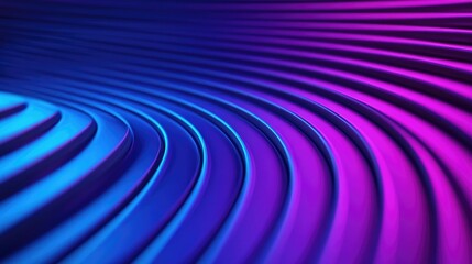 Fototapeta premium Mesmerizing abstract geometric light patterns in cool vibrant blue and purple tones creating a modern and stylish stage design with a deep depth of field