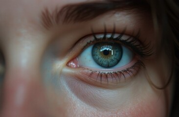 Fototapeta premium gray eyes of a woman very close up.