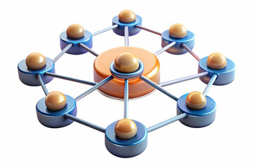 Glowing Abstract Financial Network: Interconnected Nodes Representing Complexity of Financial Decisions and Role of Financial Officer in Stock Photo Concept
