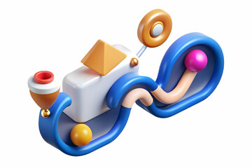 Glowing Abstract Marketing Strategy Roadmap with Key Milestones Highlighted for Strategic Planning and Execution of Campaigns - Captivating Visual