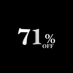 silver percentage number plate for sales with transparent background