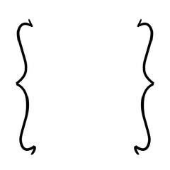 Text square brackets. Square bracket icon