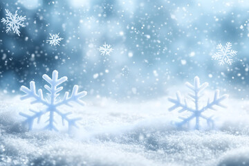 snowing snowflake with christmas background. Generative Ai.