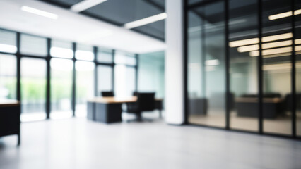 Obraz premium Modern Blurred Office Interior Design Background