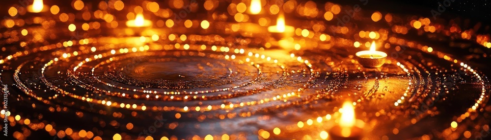 Poster a mesmerizing swirl of golden light creates a vibrant atmosphere, perfect for backgrounds and artist