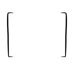Text square brackets. Square bracket icon