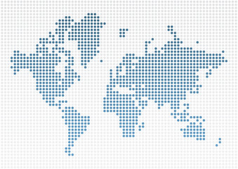 World map with a colorful, geometric pattern made of triangles. Perfect for travel, diversity, and global themes.