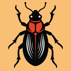 Solid color Old House Borer animal vector design