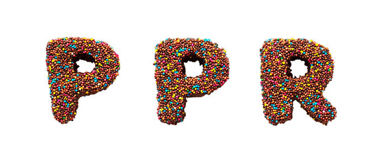 Chocolate Sprinkles Letters