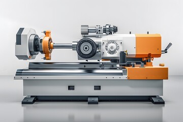 Fototapeta premium Advanced Precision Lathe Machine for Metalworking Applications
